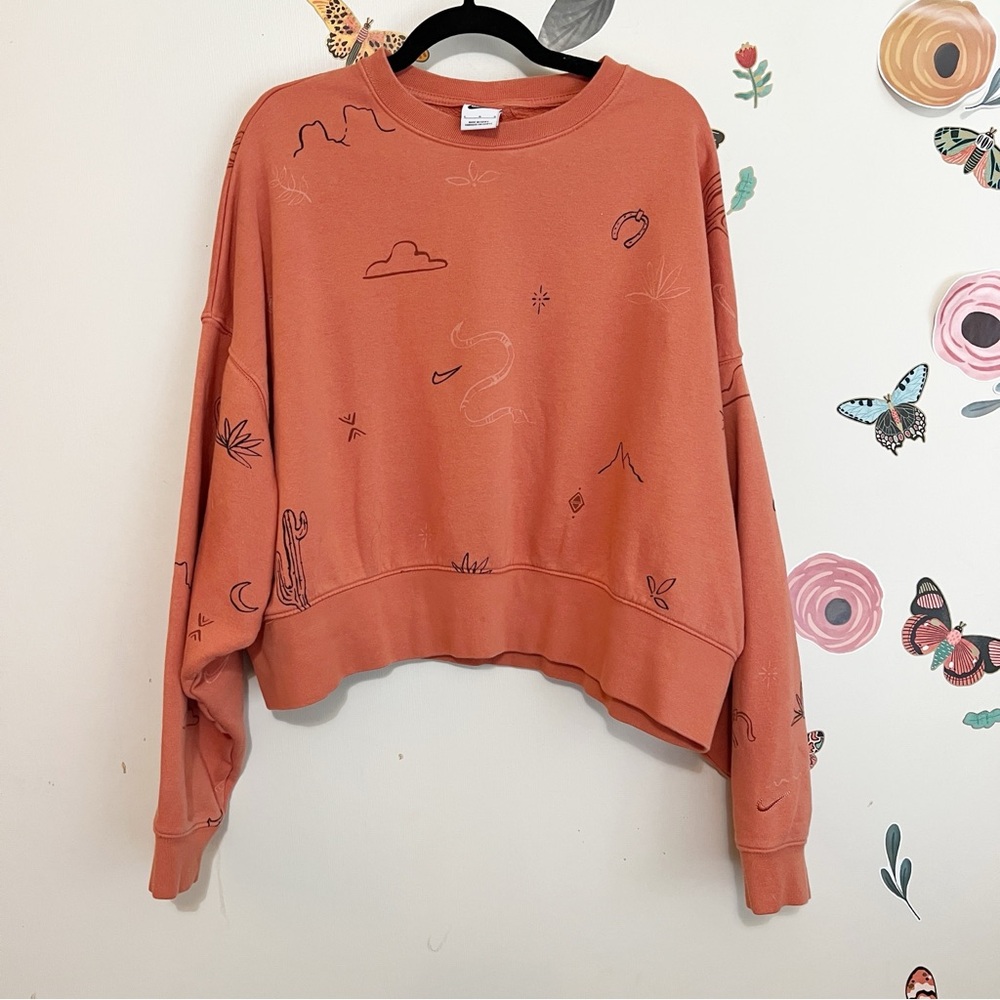 Nike Desert Print Raglan  Sweatshirt L